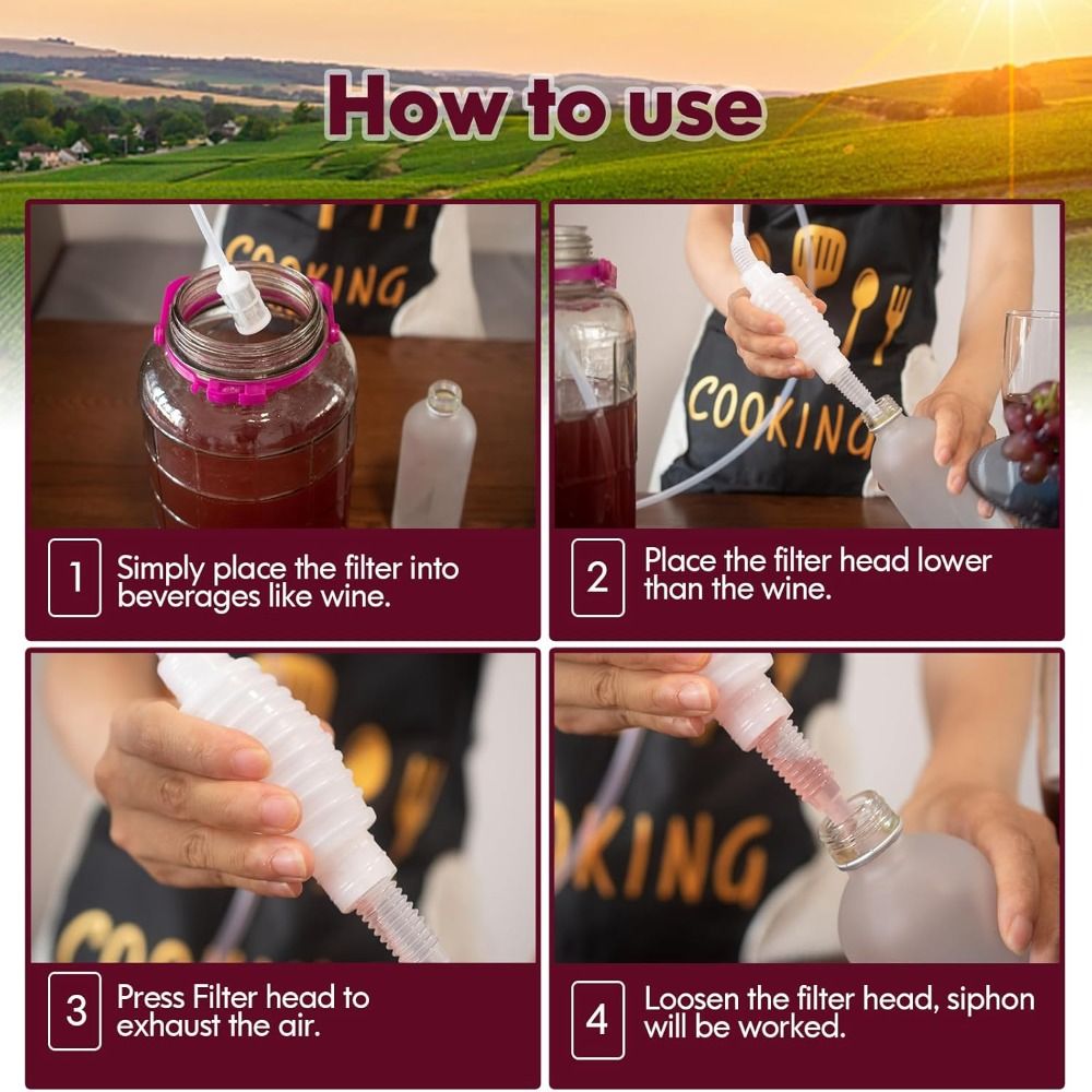 Wine Beer Food - New Food Grade Plastic Wine Siphon