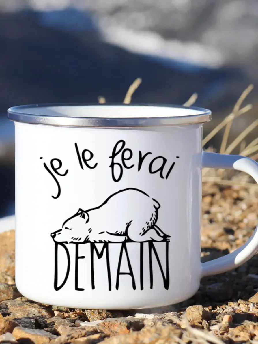 Cute Enamel Coffee Mug French  - Wine Beer Best review and price