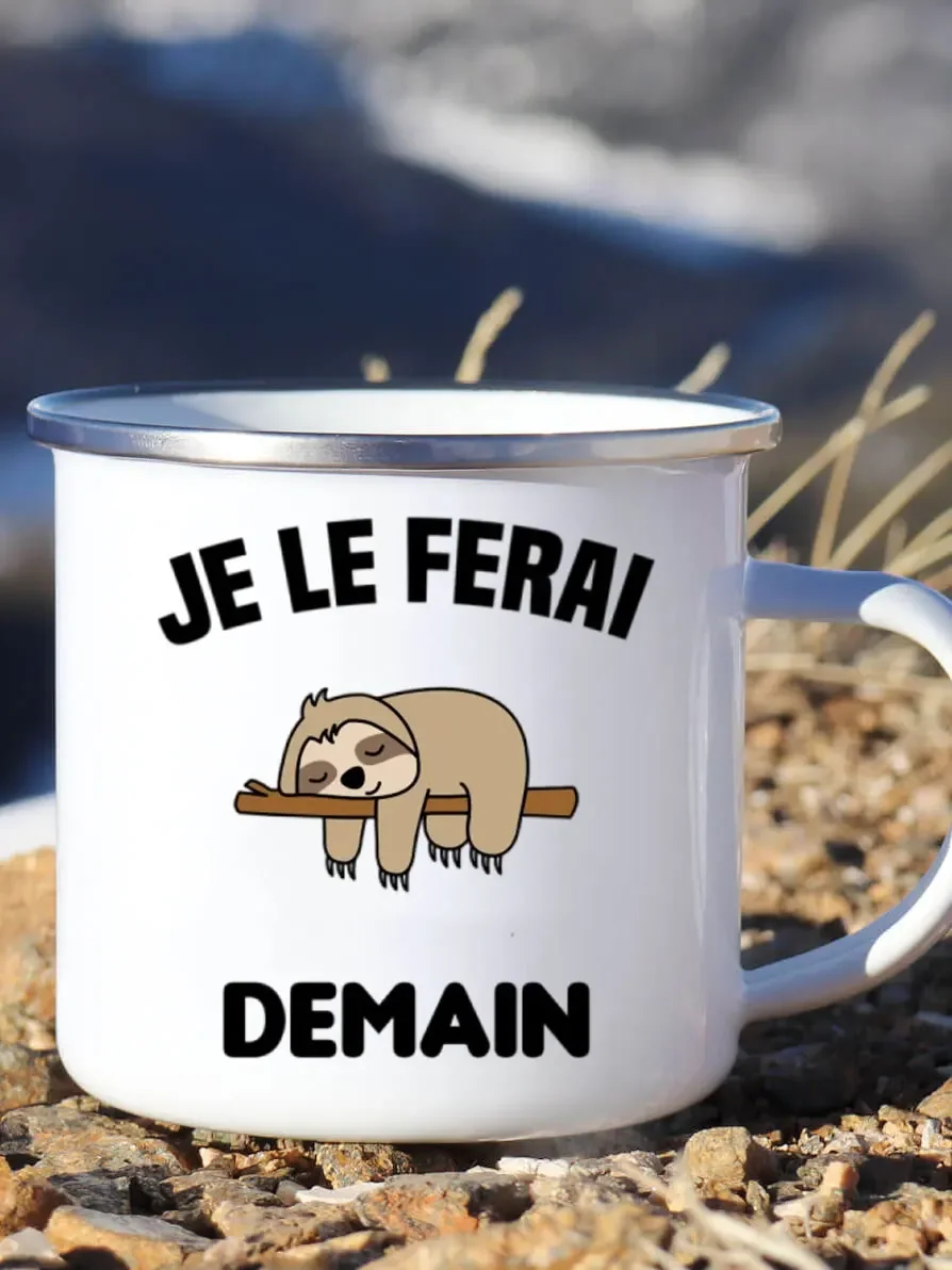 Cute Enamel Coffee Mug French  - Wine Beer Best review and price