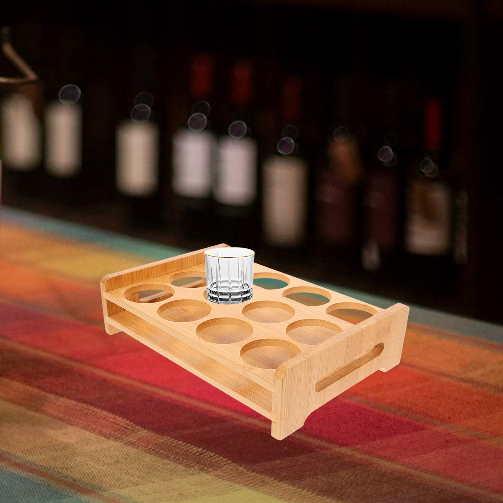 Bamboo Shot Glasses Holder Dis - Wine In Beer Glass review and price