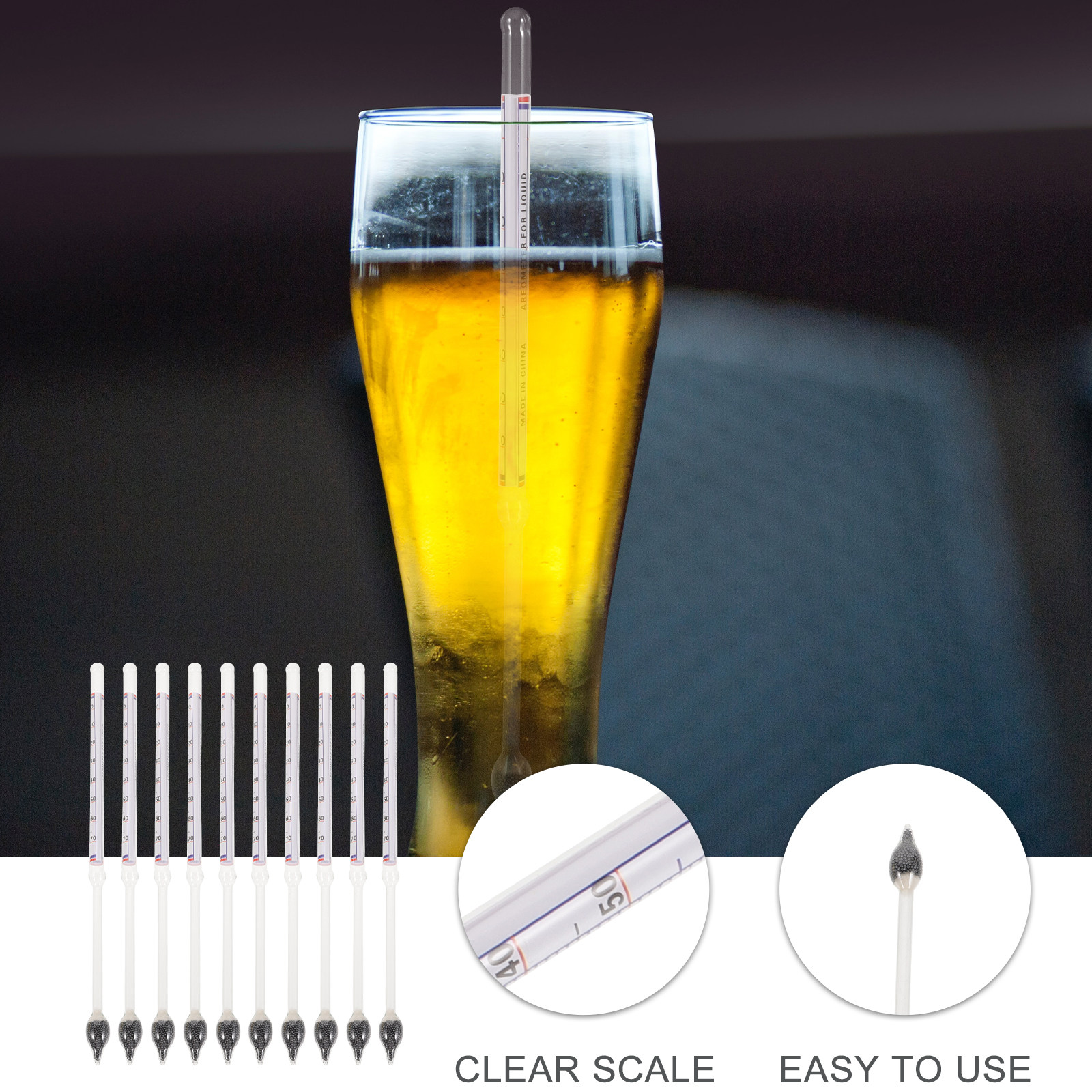 10Pcs Alcohol Hydrometer Glass - Wine Beer And Mead review and price
