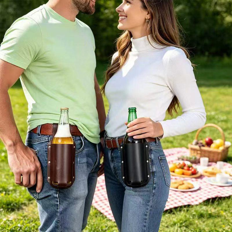 1Pcs Premium Leather Beer Bott - Wine In Beer Glass review and price