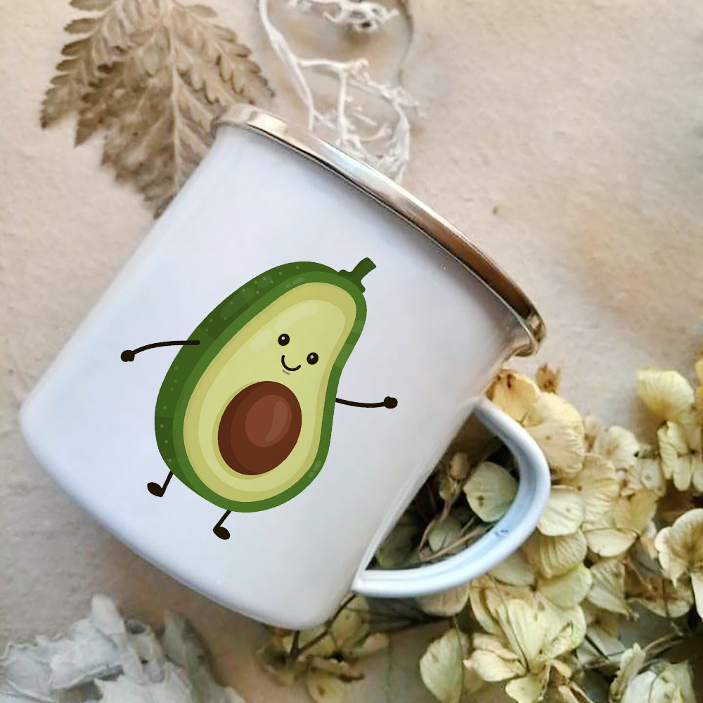 Cartoon Avocado Print Enamel C - Wine Beer Best review and price