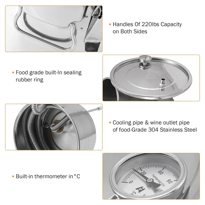 22L Alcohol Brewing Distiller  - Wine Beer Distillation review and price