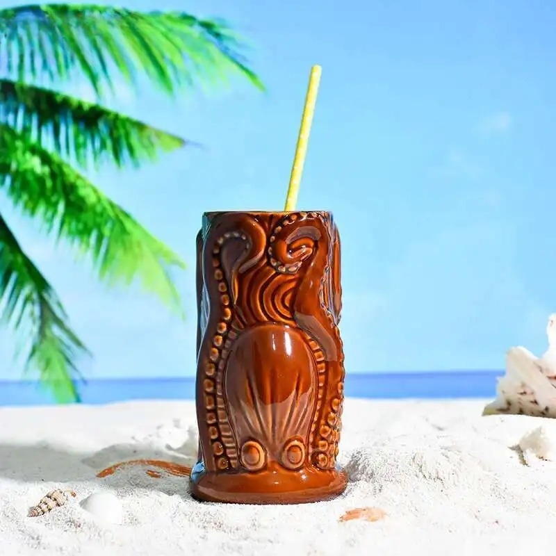 TIKI Bar Cocktail Cup Hawaii T - Wine Beer Mixed Drinks review and price