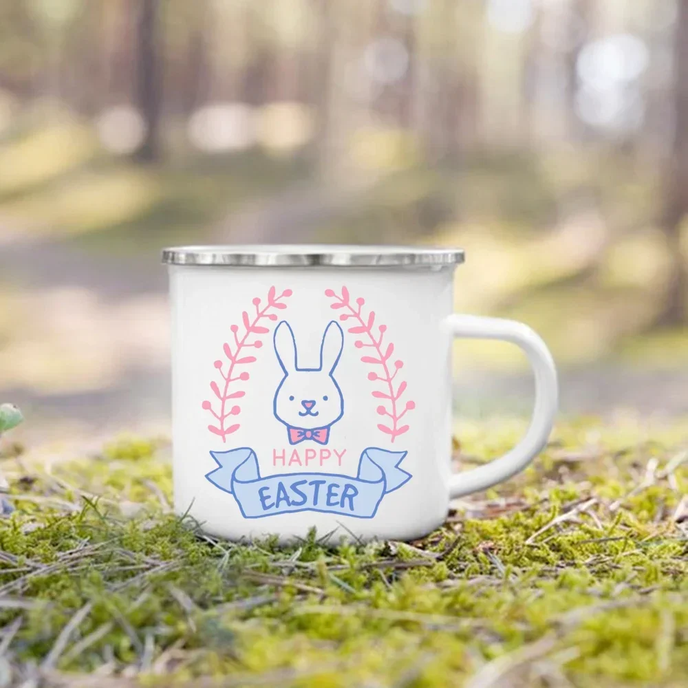 Enamel Handle Cup Happy Easter - Wine Beer Best review and price